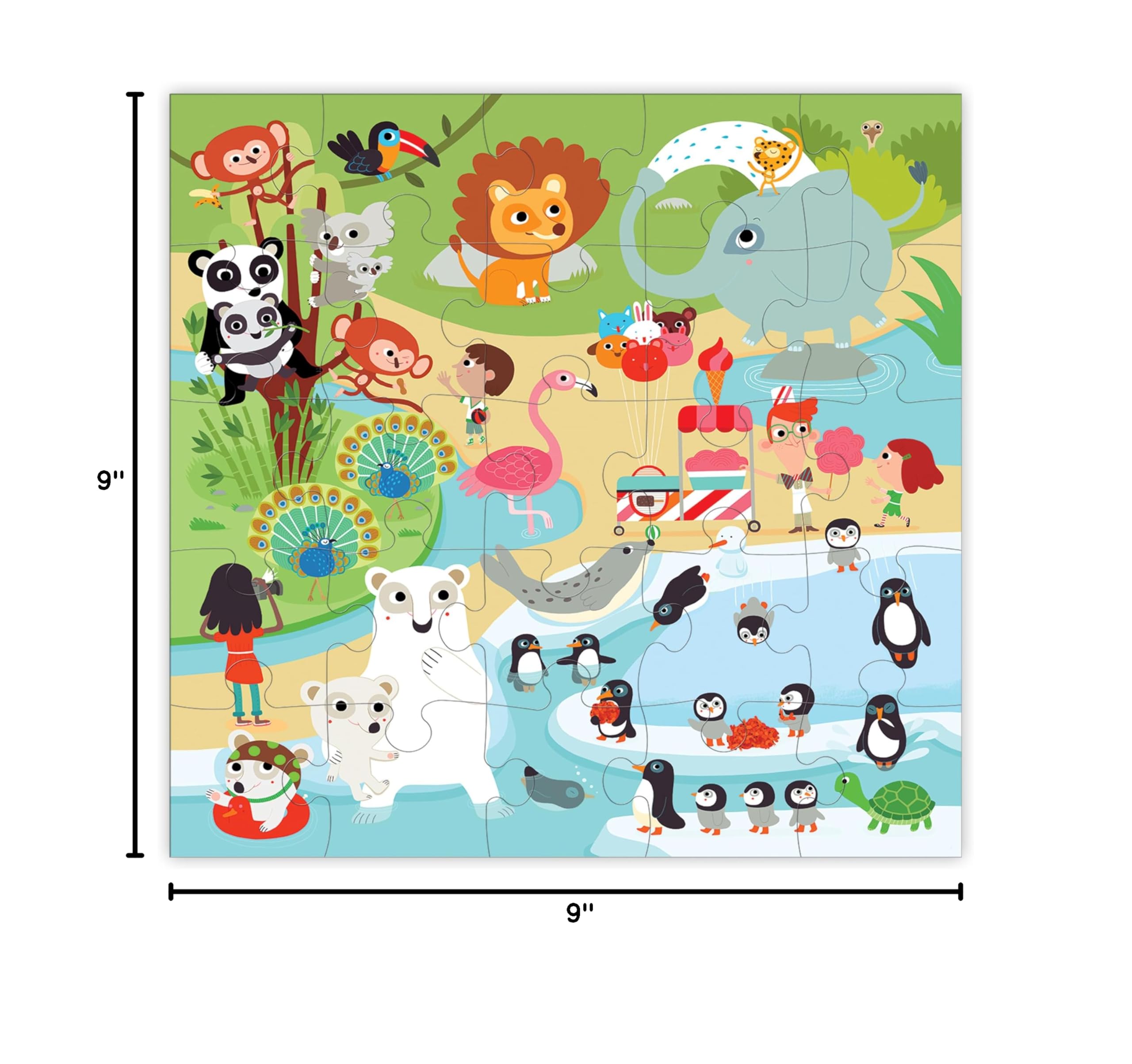 Mudpuppy At The Zoo - Jumbo 25 Piece Jigsaw Floor Puzzle Featuring Lions, Elephants, and More! - Image 6