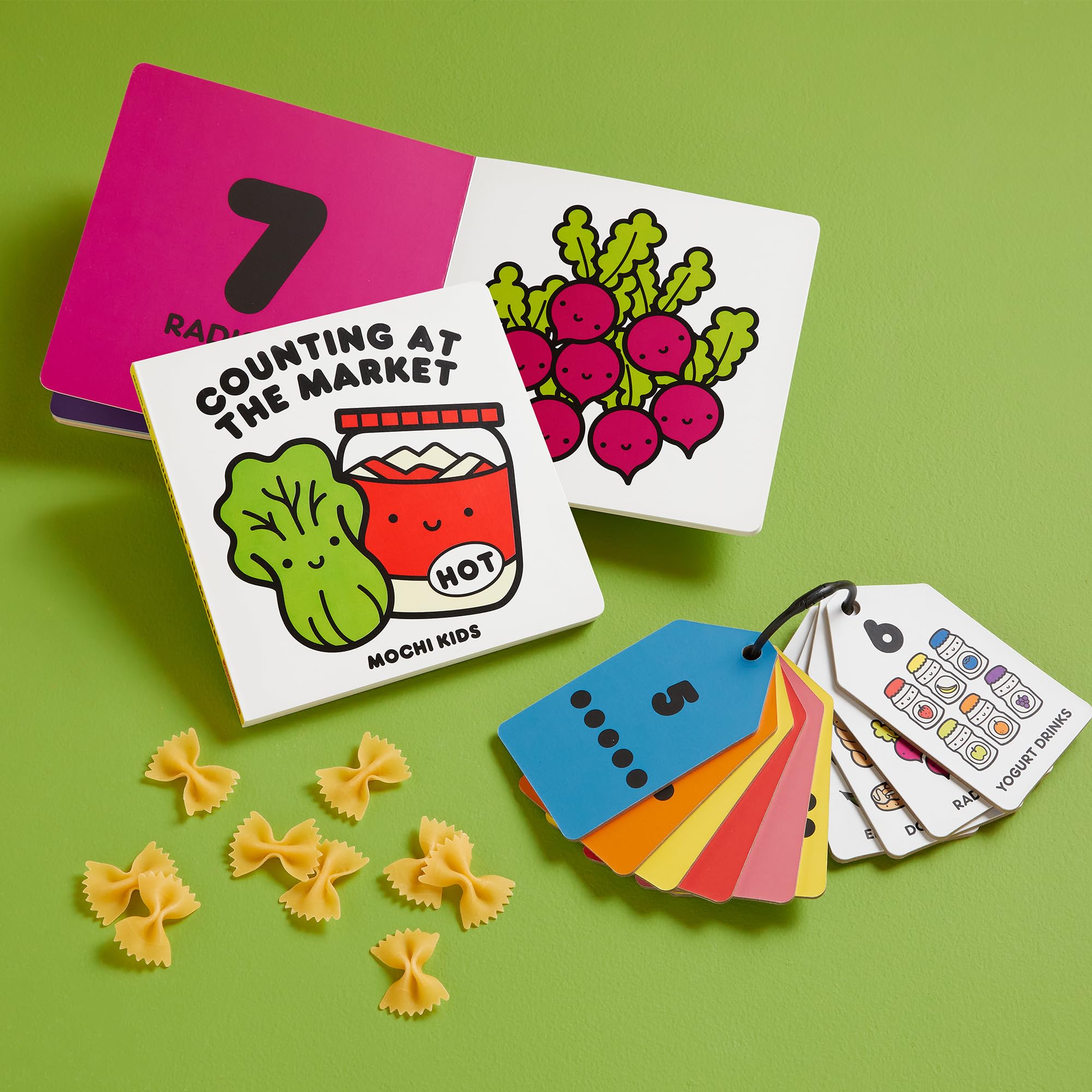 Mudpuppy Counting At The Market — Ring Flashcards 10 Durable Double Sided Number Food Cards and Reclosable Ring with Colorful Art for Ages 1+ Perfect for Preschool Or Travel for Teachers and Parents - Image 3