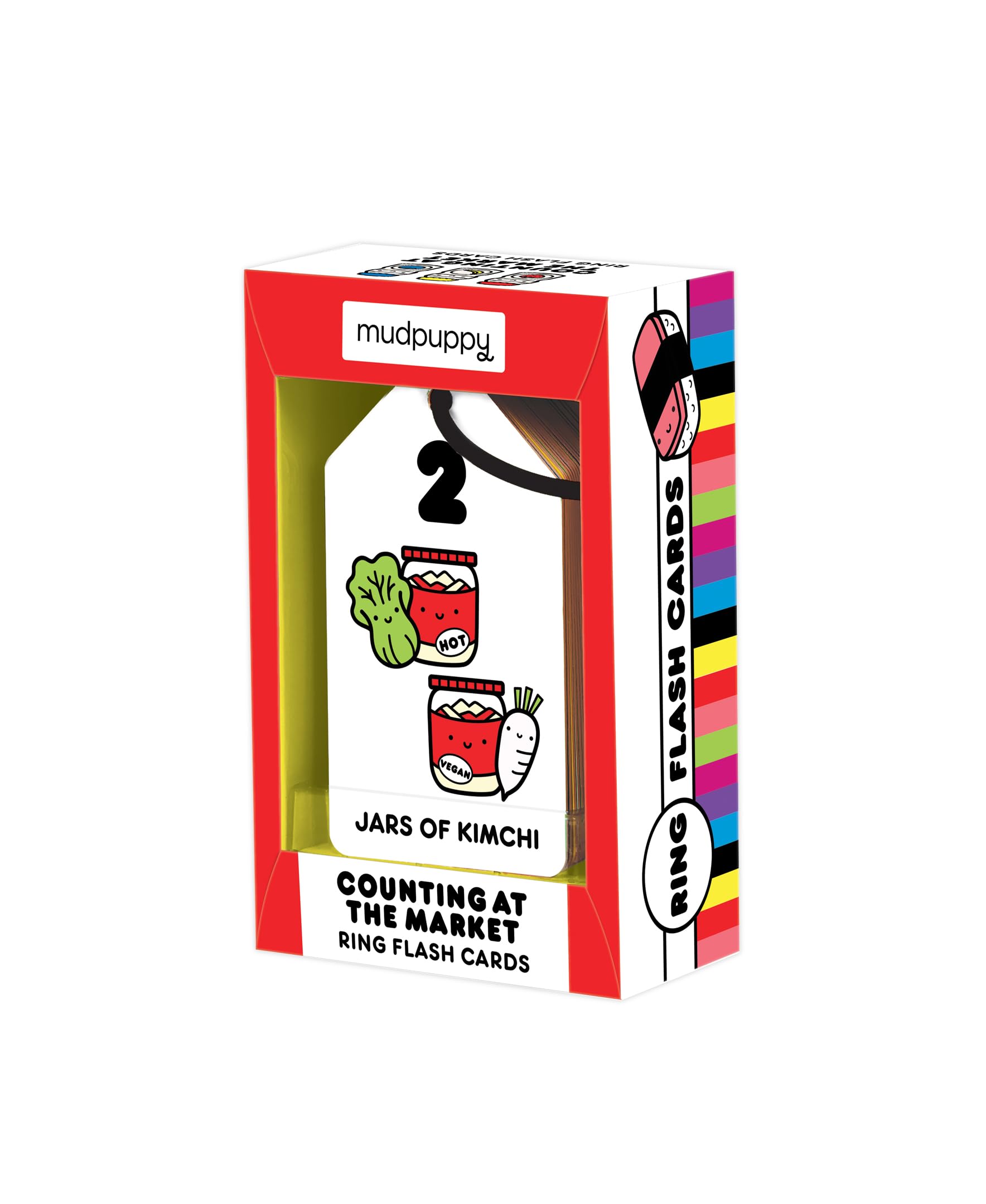 Mudpuppy Counting At The Market — Ring Flashcards 10 Durable Double Sided Number Food Cards and Reclosable Ring with Colorful Art for Ages 1+ Perfect for Preschool Or Travel for Teachers and Parents - Image 4