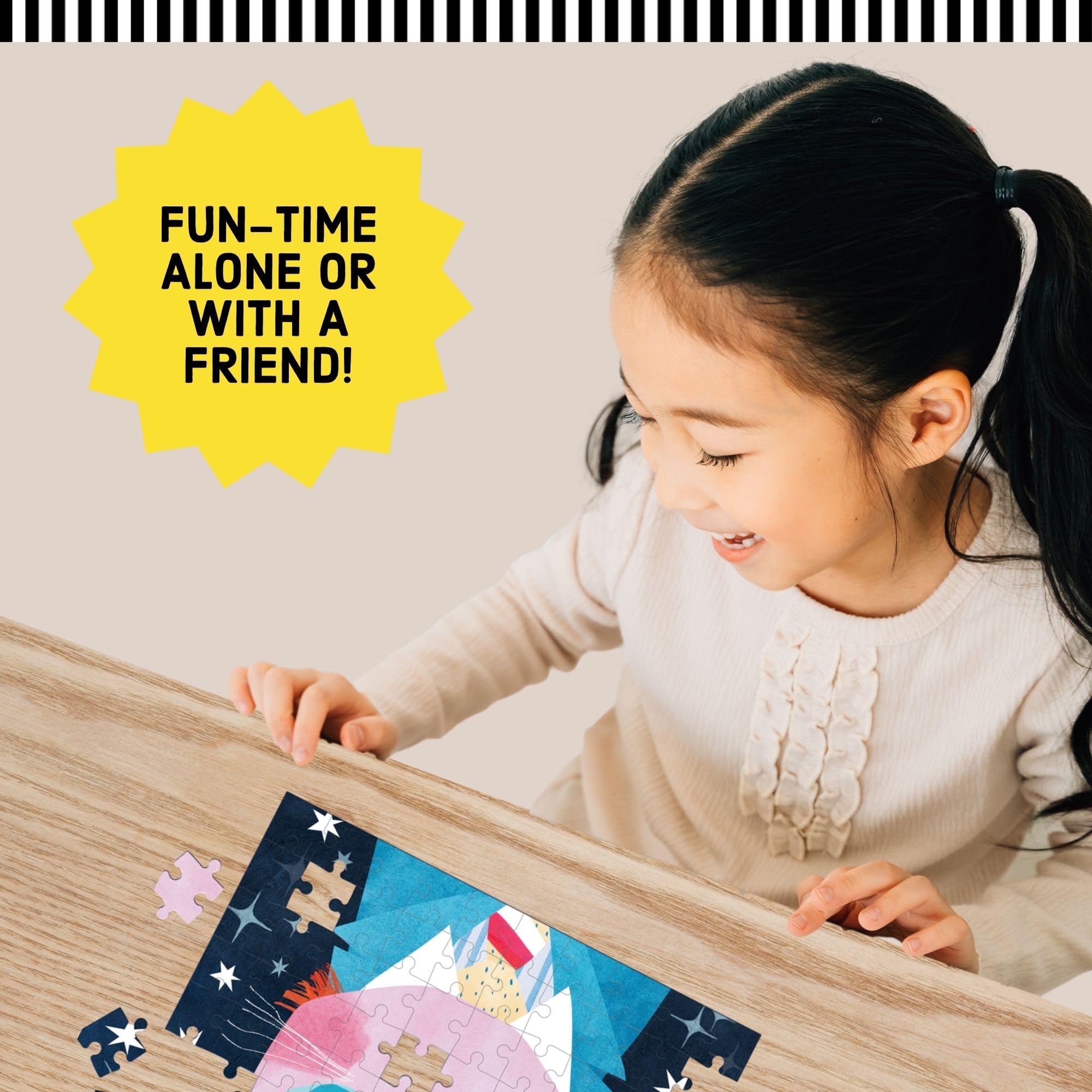 Mudpuppy David Meowie Music Cats 100 Piece Puzzle - Introduce a Music Legend with This Jigsaw Puzzle for Kids, Foil Embellishments, 14" x 14", Ages 6+ - Image 4