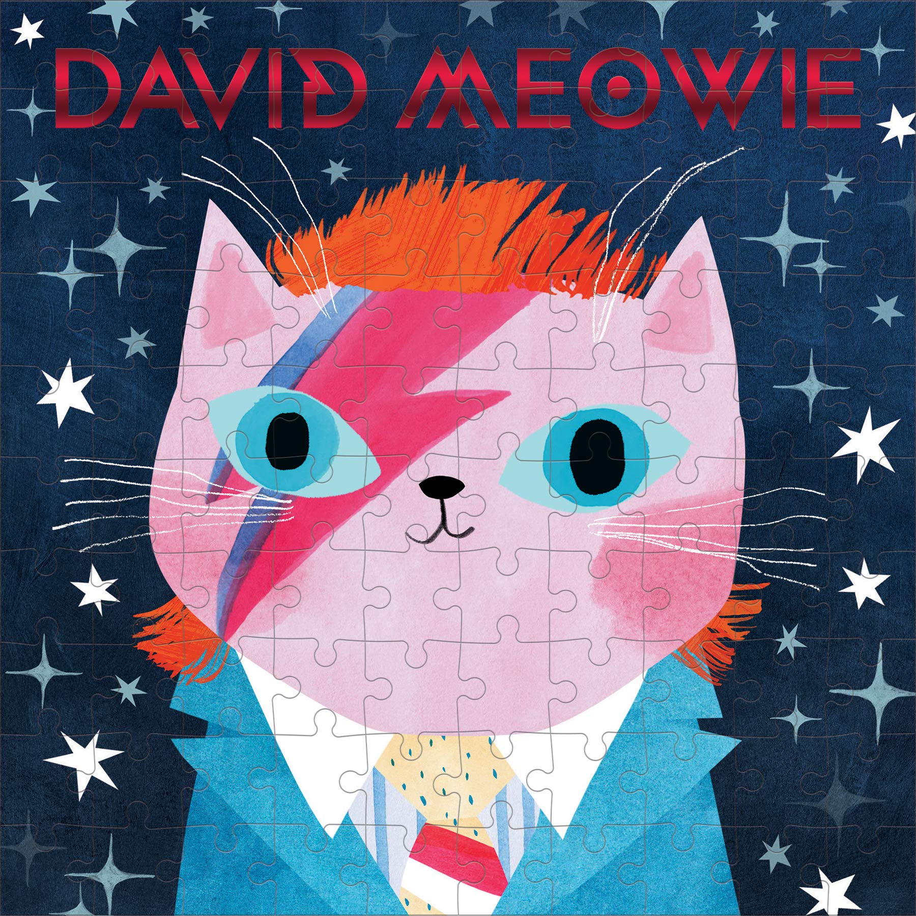 Mudpuppy David Meowie Music Cats 100 Piece Puzzle - Introduce a Music Legend with This Jigsaw Puzzle for Kids, Foil Embellishments, 14" x 14", Ages 6+ - Image 6