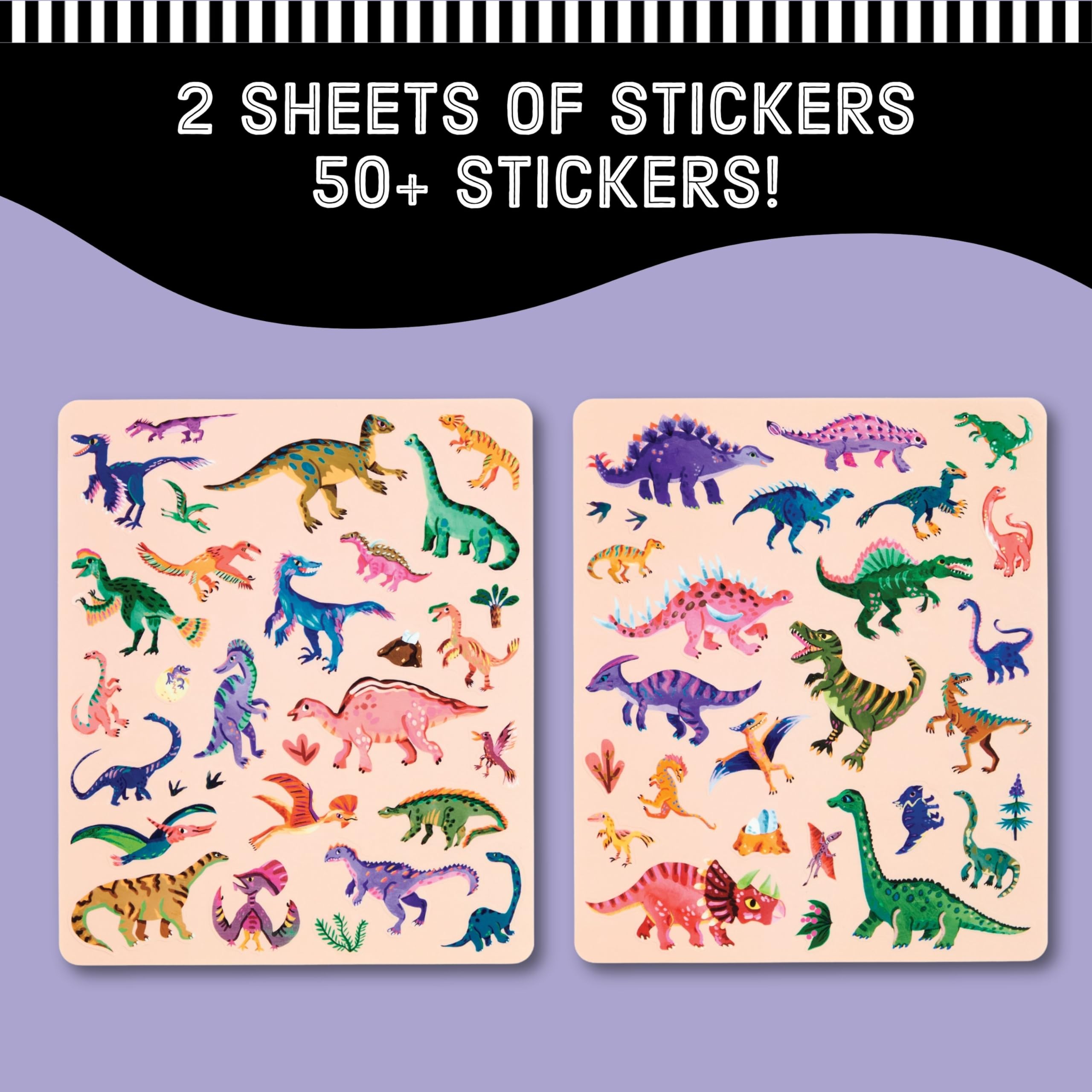 Mudpuppy Dinosaur Park - Sticker Play Reusable Activity Kit Featuring Fun Illustrations of Dinosaurs for Children Ages 3 and Up - Image 4