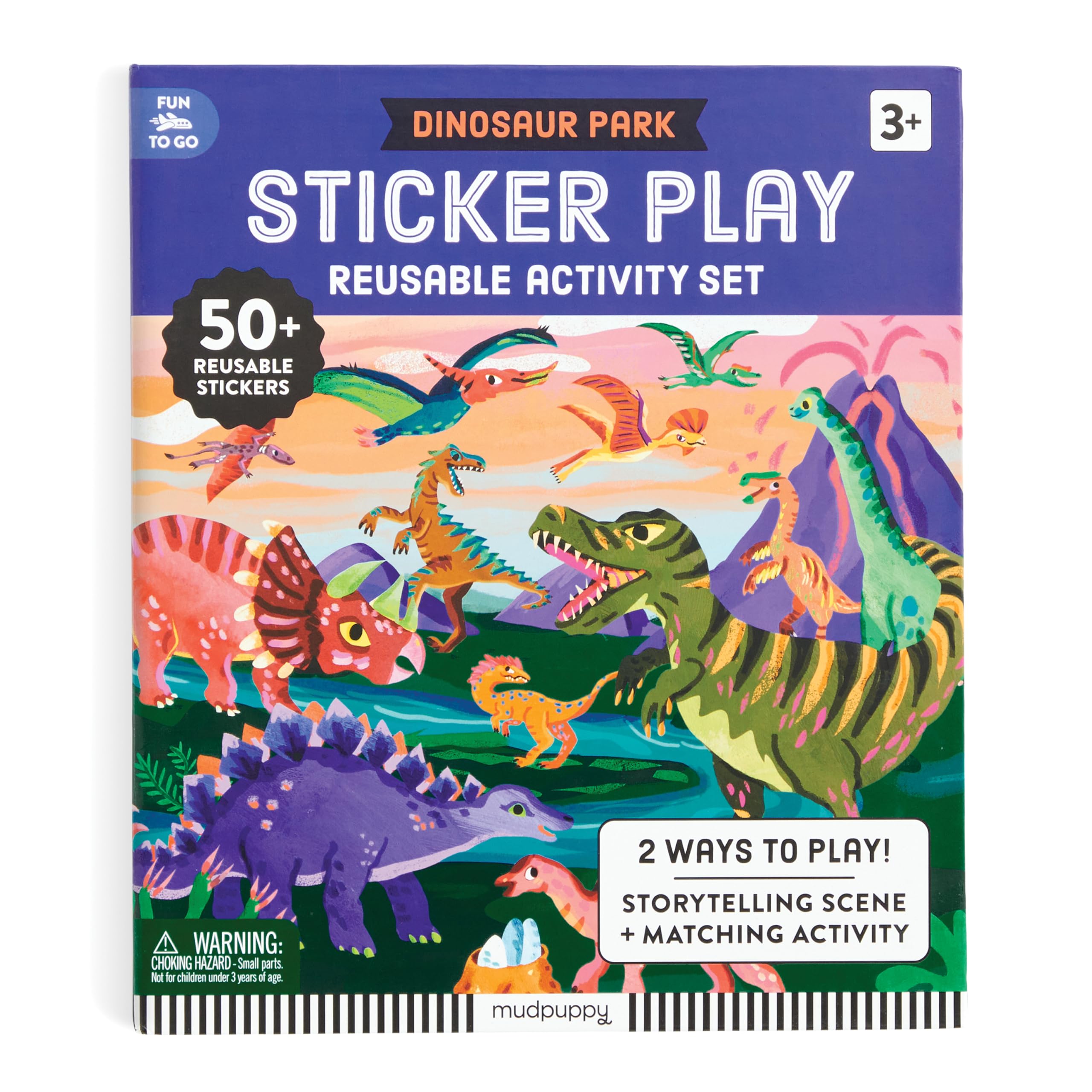 Mudpuppy Dinosaur Park - Sticker Play Reusable Activity Kit Featuring Fun Illustrations of Dinosaurs for Children Ages 3 and Up - Image 7