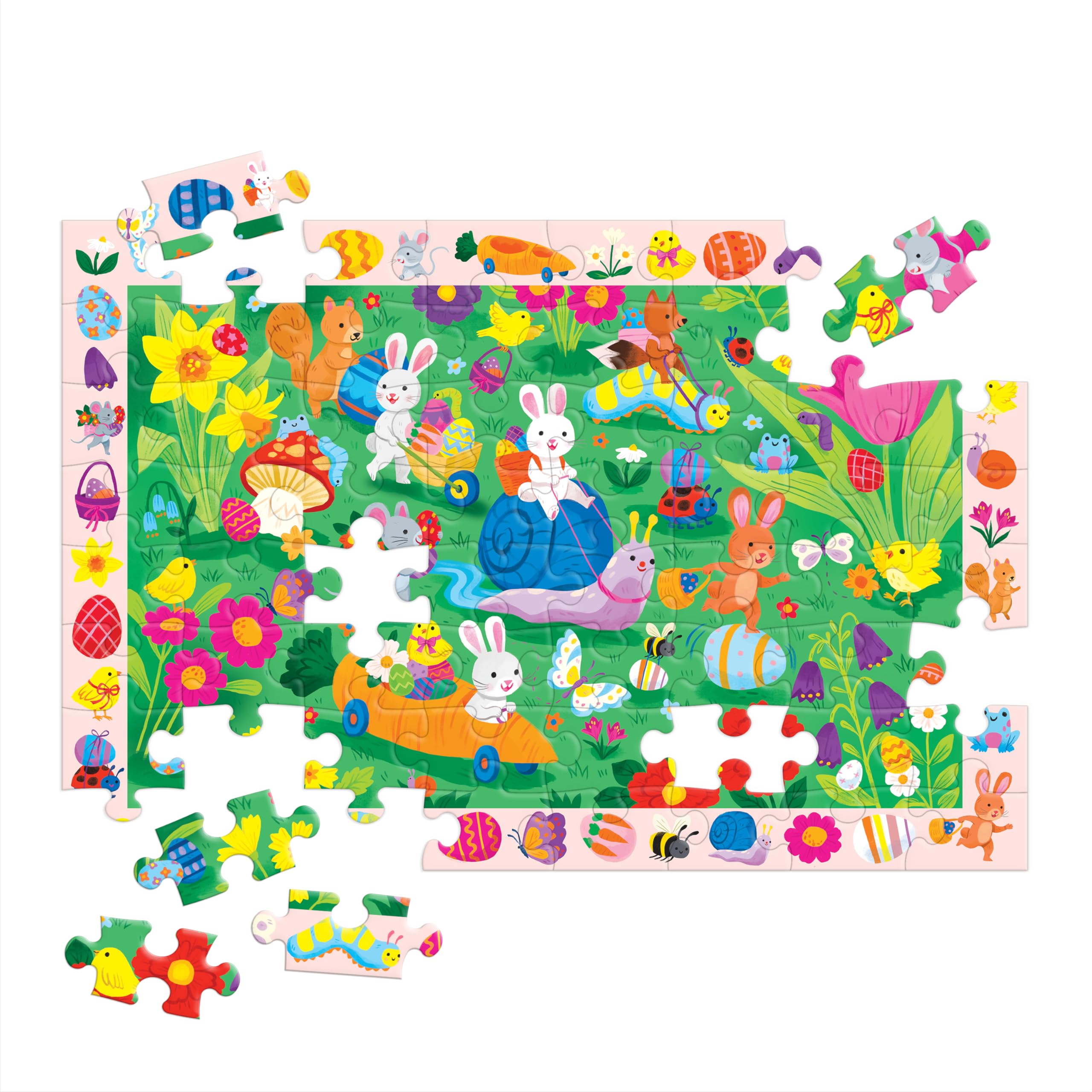 Mudpuppy Easter Egg Hunt — 64 Piece Search & Find Puzzle Featuring Adorable Spring Easter Scene and Over 40 Hidden Images to Find for Ages 4+ - Image 6