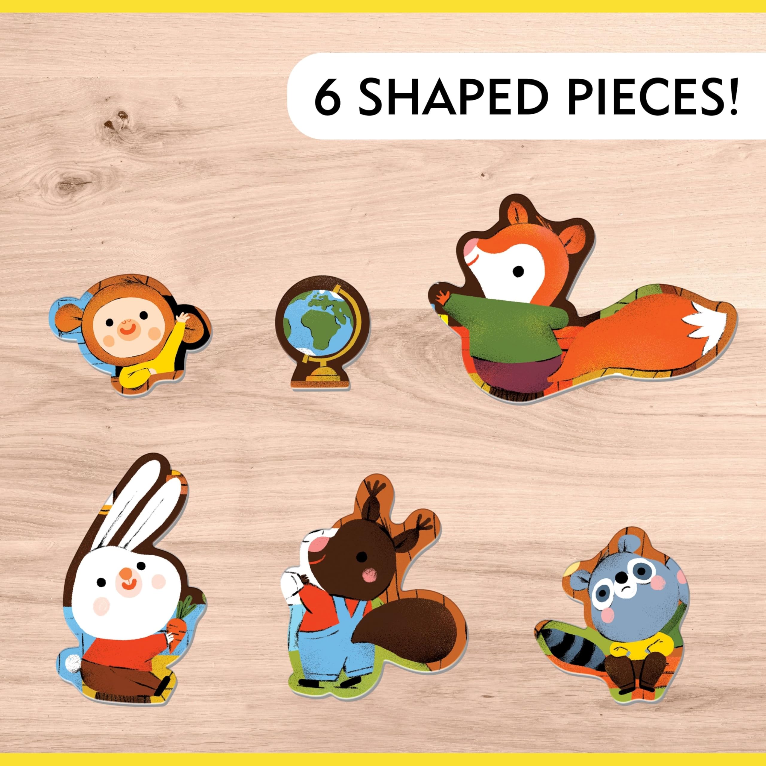 Mudpuppy Forest School 25 Piece Floor Puzzle with Shaped Pieces - Image 3