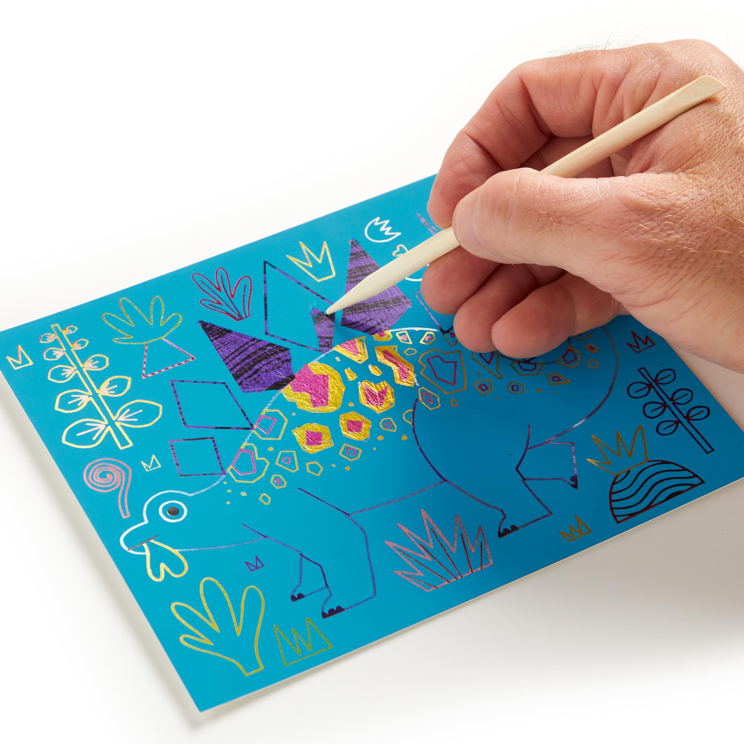 Mudpuppy Mighty Dinosaurs - Scratch & Sparkle Art Activity Kit Featuring Fun Illustrations of Dinosaurs for Children Ages 5 and Up - Image 5