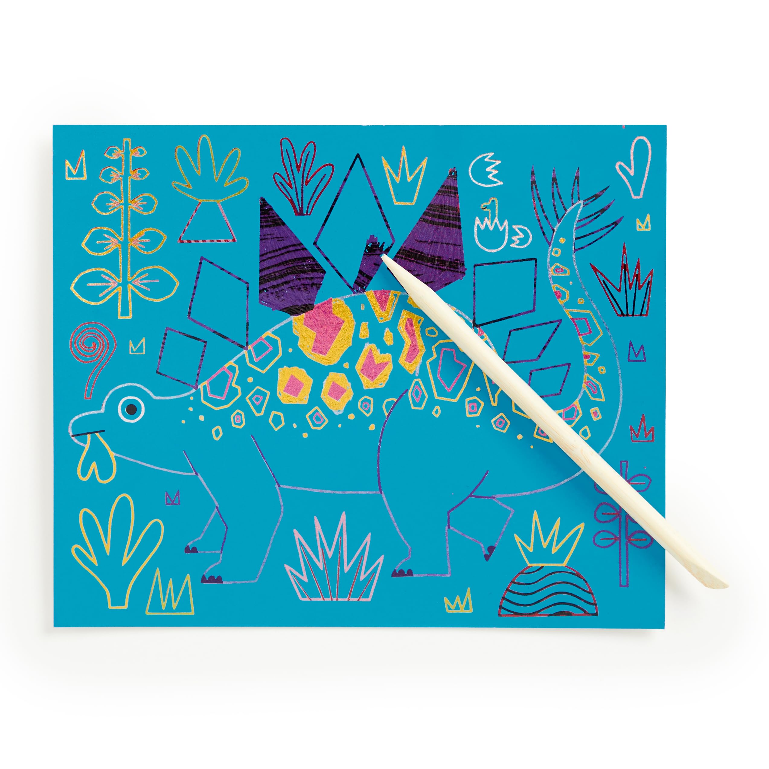 Mudpuppy Mighty Dinosaurs - Scratch & Sparkle Art Activity Kit Featuring Fun Illustrations of Dinosaurs for Children Ages 5 and Up - Image 6