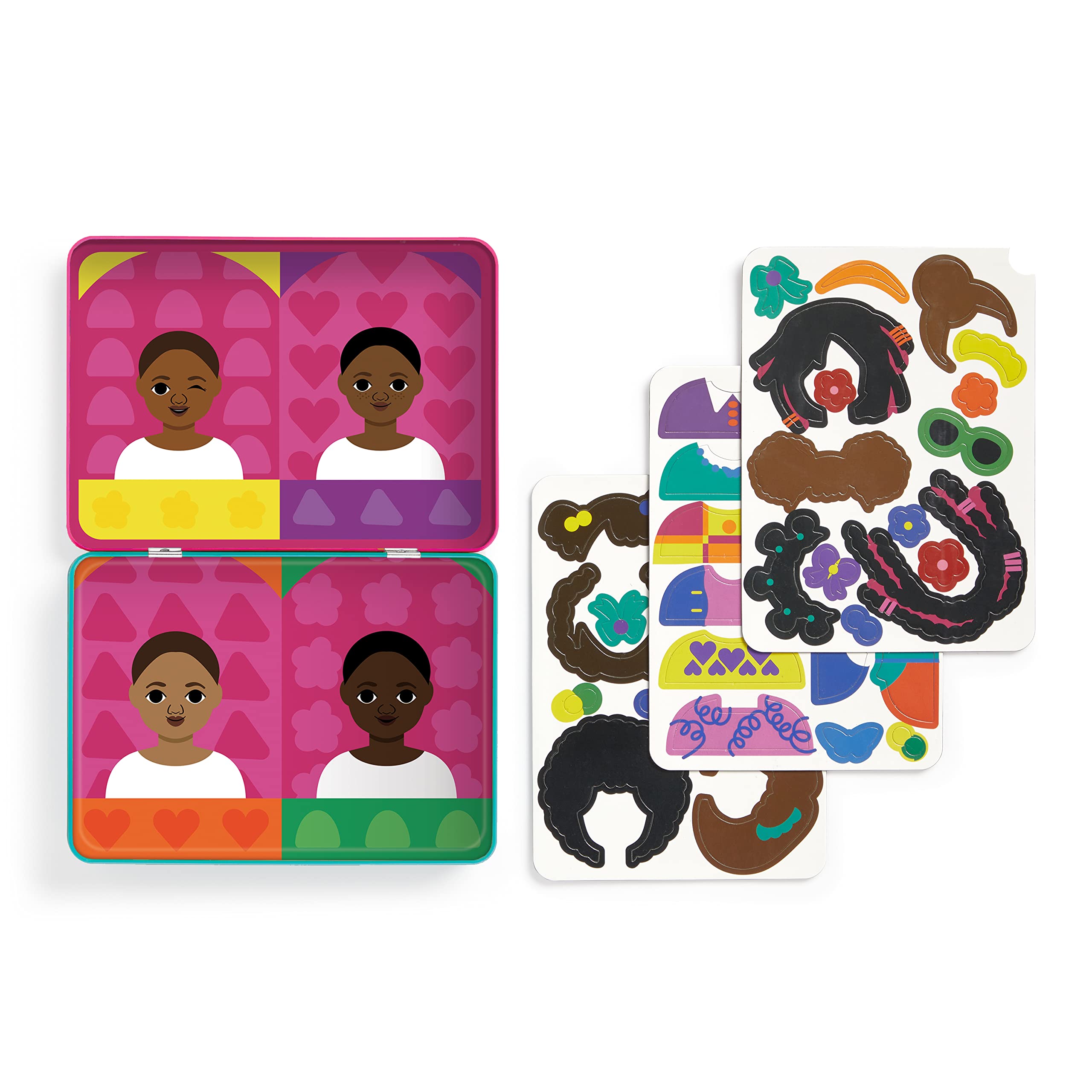 Mudpuppy My Hair, My Crown – Magnetic Play Set Travel Friendly Game with Illustrated Background Scenes Including 4 Models and Over 40 Mix and Match Hairstyle Magnets for Children Ages 4 and Up - Image 3