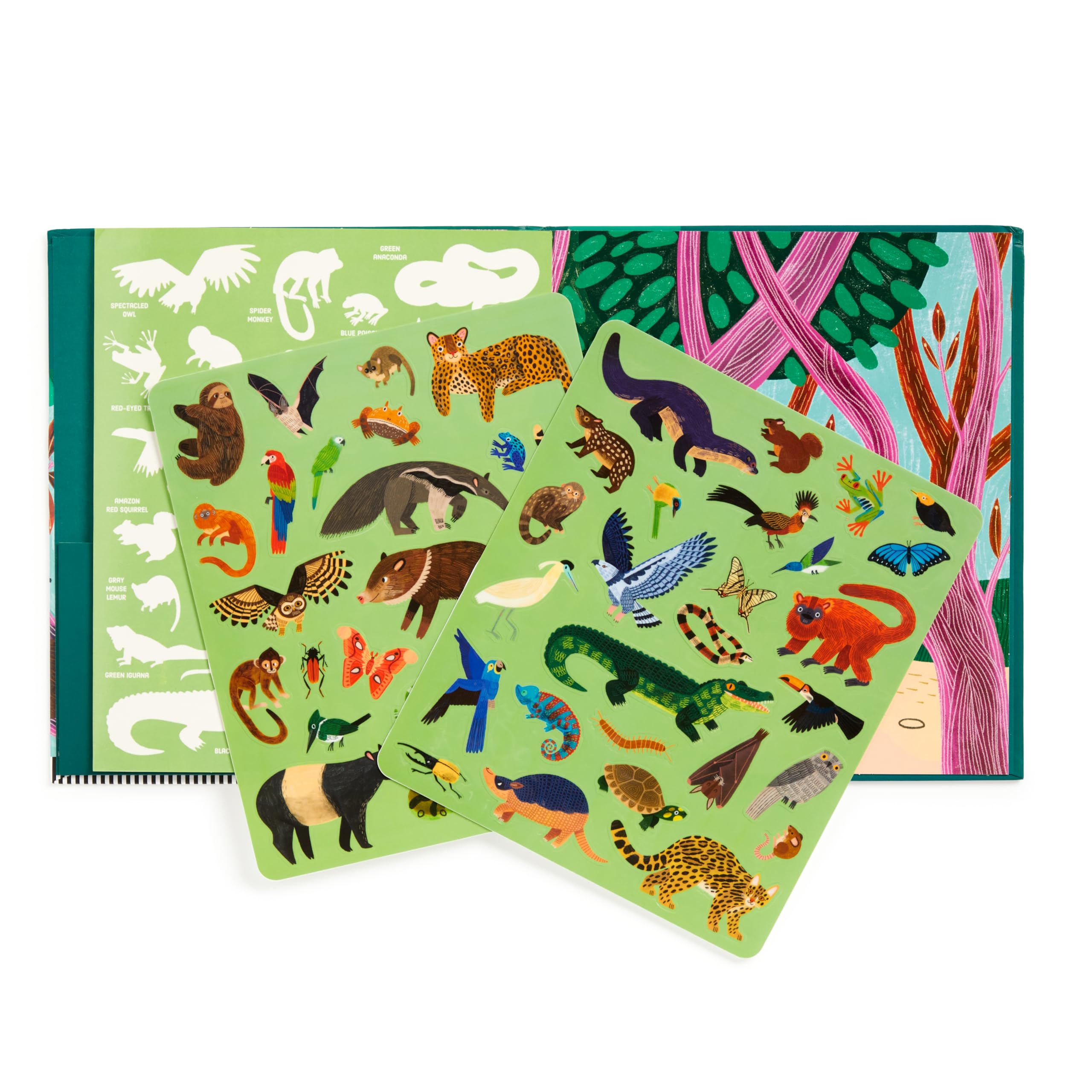 Mudpuppy Rainforest- Sticker Play Reusable Activity Kit Featuring Fun Illustrations of Rainforest Animals for Children Ages 3 and Up - Image 4