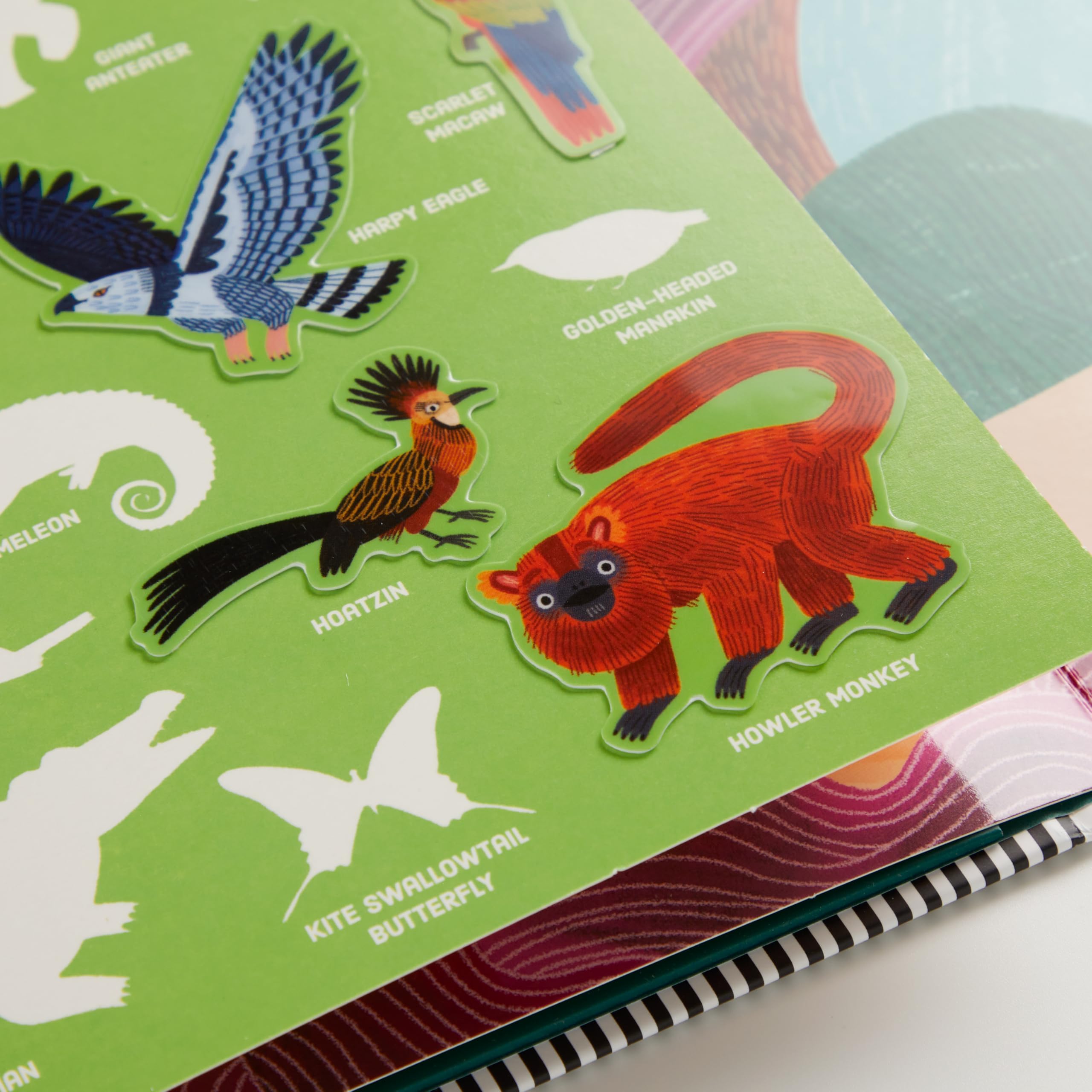 Mudpuppy Rainforest- Sticker Play Reusable Activity Kit Featuring Fun Illustrations of Rainforest Animals for Children Ages 3 and Up - Image 6