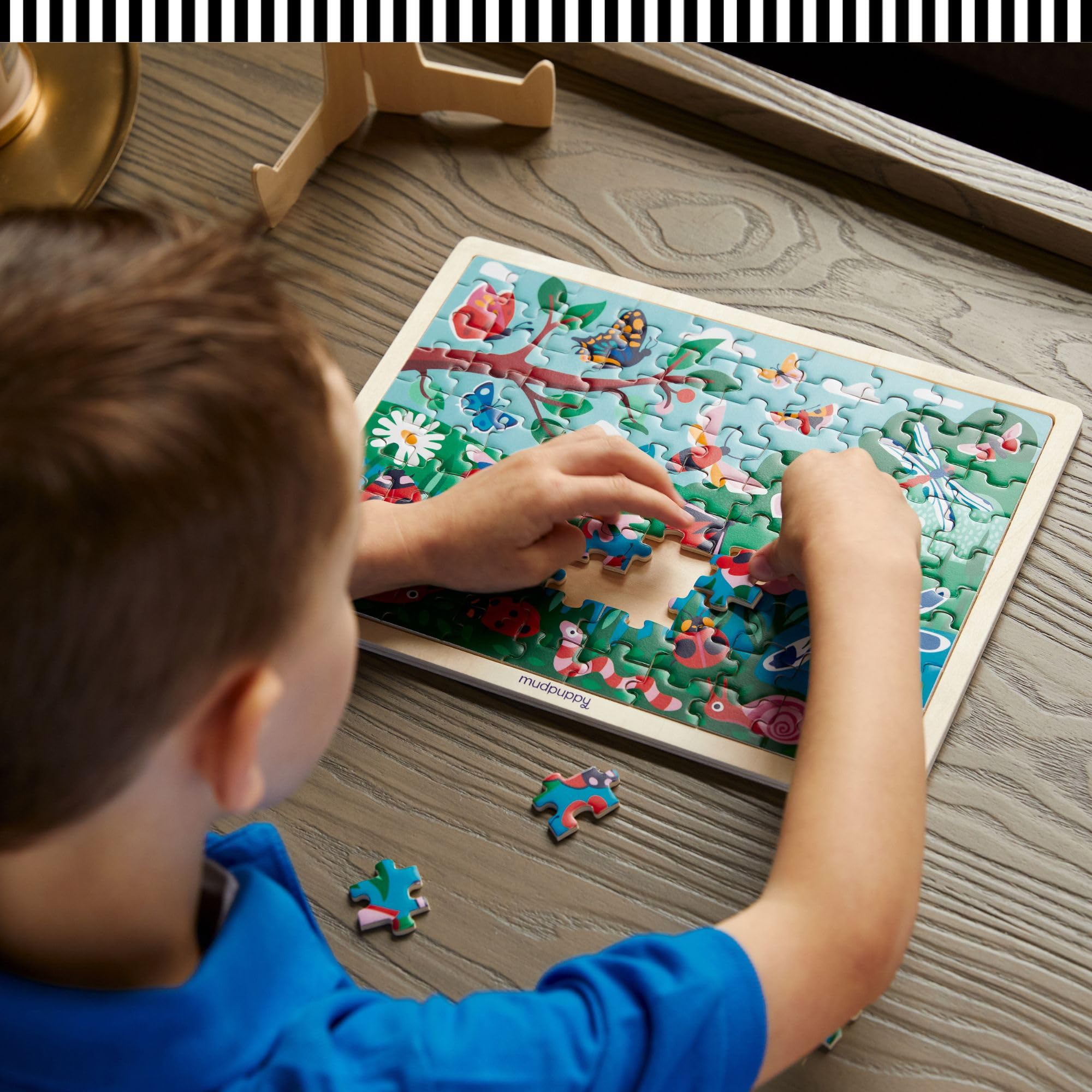 Mudpuppy’s Rainforest 100 Piece Wood Puzzle, Includes Colorful Illustrations of Your Favorite Rainforest Animals, Ages 5+, Display Stand Included, Turn Your Puzzle into Home Décor! - Image 4