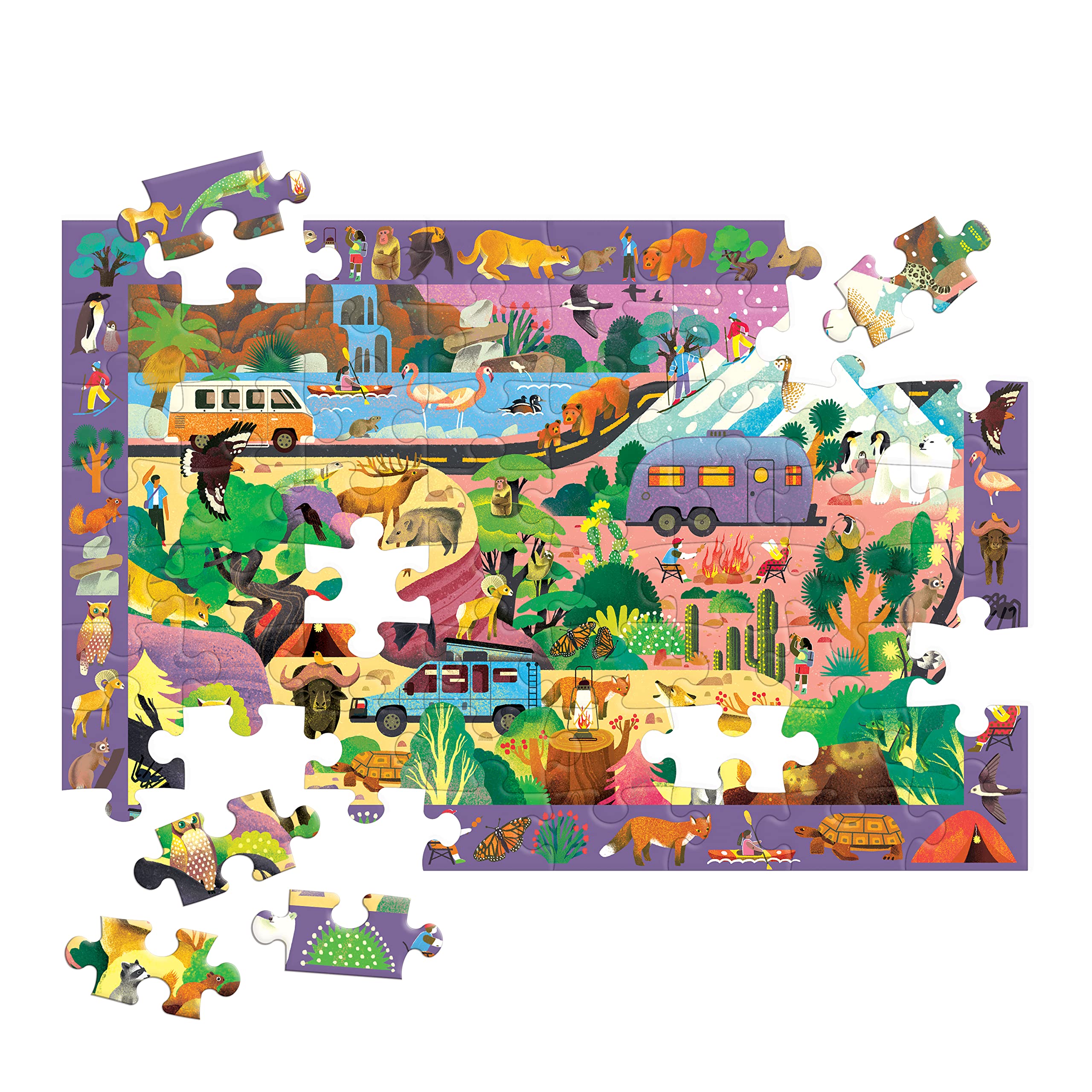 Mudpuppy The Great Outdoors — 64 Piece Search & Find Puzzle Jigsaw Puzzle Featuring Diverse Wildlife Animals and Plants and Over 40 Hidden Images to Find for Ages 4+ - Image 3