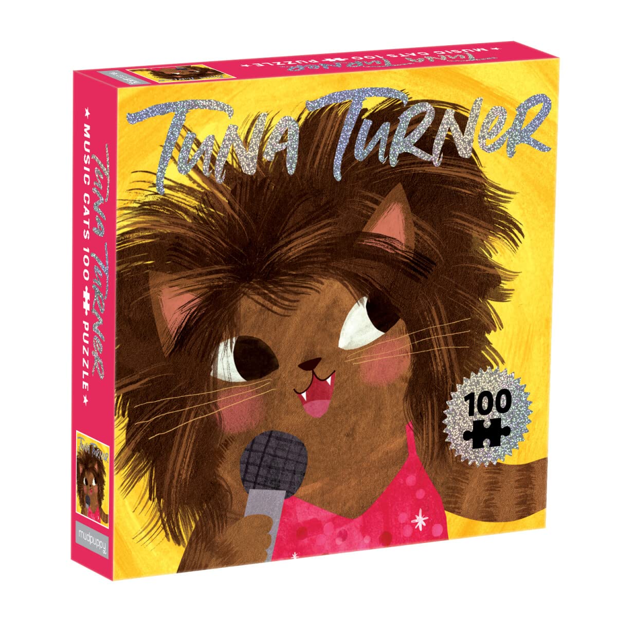 Mudpuppy Tuna Turner Music Cats 100 Piece Puzzle from Mudpuppy - Introduce a Music Legend with This Jigsaw Puzzle for Kids, Foil Embellishments, 14" x 14", Ages 6+ - Image 3