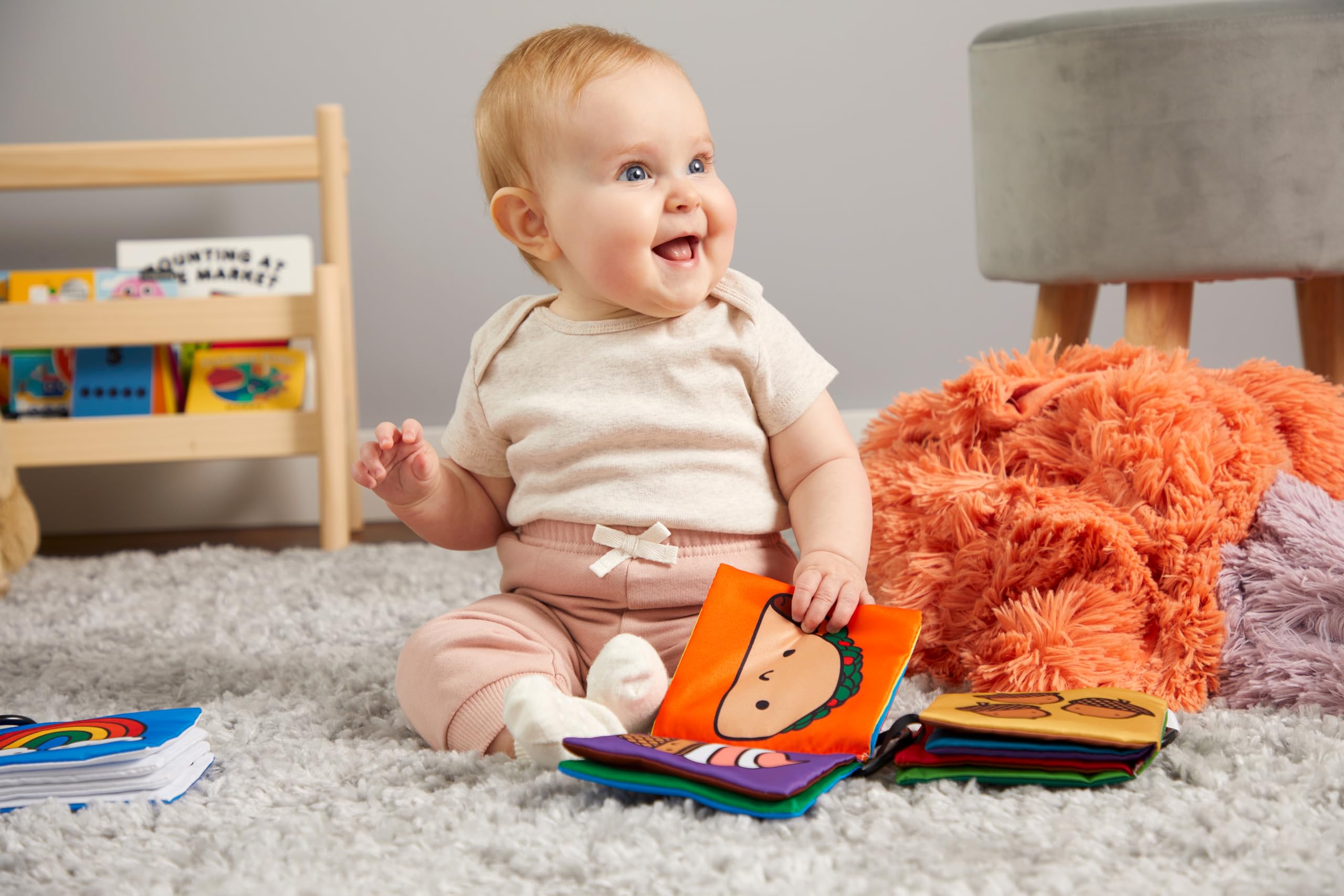 Rainbow World – Colorful Early Development Crinkle Fabric Stroller Book for Toddlers and Babies - Image 7